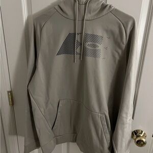 Mens under armour Neutral Gray Hooded Sweatshirt with Logo - Men